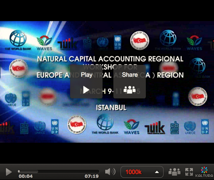 Video from Natural Capital Accounting Regional Workshop for Europe and Central Asia