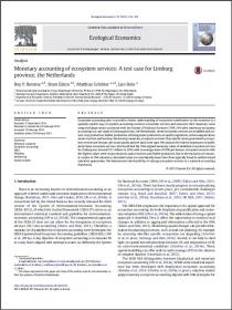 Monetary accounting of ecosystem services: A test case for Limburg province, the Netherlands