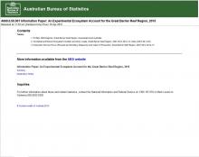  Information Paper: An Experimental Ecosystem Account for the Great Barrier Reef Region, 2015