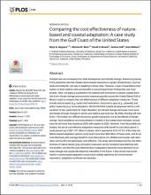 Comparing the cost effectiveness of nature-based and coastal adaptation: A case study from the Gulf Coast of the United States