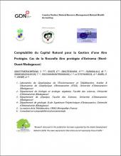 Comptabilité du Capital Naturel pour la Gestion d’une Aire Protégée. Cas de la Nouvelle Aire protégée d’Antrema
