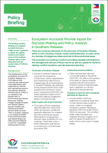 Ecosystem Accounts Provide Inputs for Decision-Making and Policy Analysis in Southern Palawan