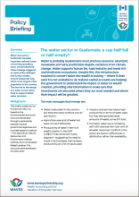 The water sector in Guatemala: a cup half-full or half-empty?