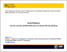 Uso de cuentas ambientales para el desarrollo de políticas