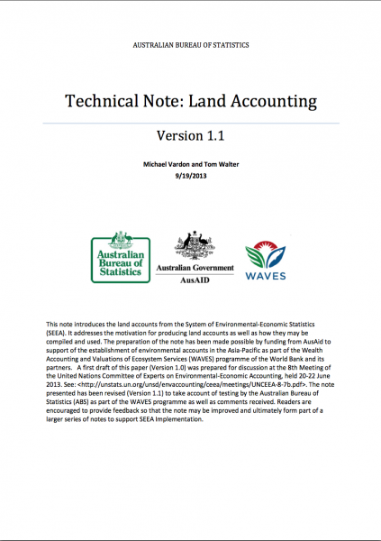 ABS Technical Note: Land Accounting