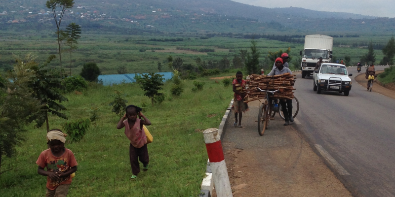 Road leading out of Kigali, Rwanda