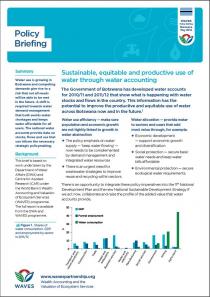 Policy Briefing: Sustainable, equitable and productive use of water through water accounting