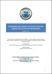 Experimental Energy Accounts for the Federated States of Micronesia