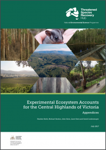 Experimental Ecosystem Accounts for the Central Highlands of Victoria: Appendices