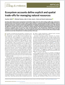Ecosystem accounts define explicit and spatial trade-offs for managing natural resources