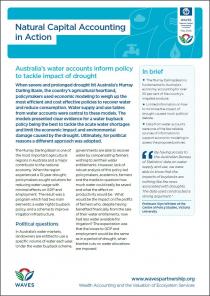 Natural Capital Accounting in Action: Australia's water accounts inform policy to tackle impact of drought