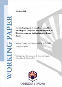 Metodología para el cálculo de variables hidrológicas. Proyecto SYWAG (System of Water Accounting in Guadalquivir River Basin)