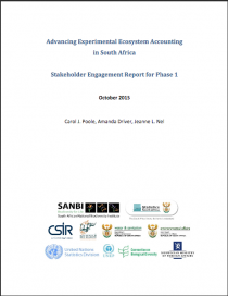 Advancing experimental ecosystem accounting in South Africa: Stakeholder Engagement Report for Phase 1