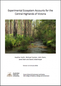 Experimental Ecosystem Accounts for the Central Highlands of Victoria