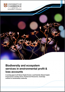 Biodiversity and ecosystem services in environmental profit & loss accounts