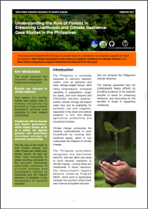 Understanding the Role of Forests in Enhancing Livelihoods and Climate Resilience: Case Studies in the Philippines