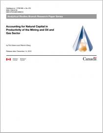 Accounting for Natural Capital in Productivity of the Mining and Oil and Gas Sector