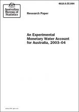 An Experimental Monetary Water Account for Australia, 2003-04