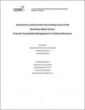 Governance and Economic Accounting Issues in the Mauritian Water Sector: Towards Sustainable Management of a Natural Resource