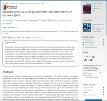 Measuring the value of groundwater and other forms of natural capital