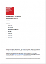 Natural Capital Accounting: Technical Information Note