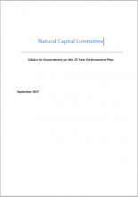 Natural Capital Committee: Advice to Government on the 25 Year Environment Plan