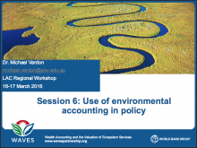 Use of environmental accounting in policy