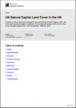 Natural Capital Land Cover in the United Kingdom