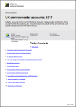 UK environmental accounts: 2017