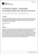 UK Natural Capital – Freshwater Ecosystem Assets and Services Accounts