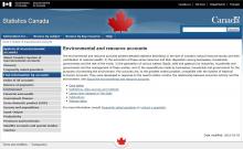 Statistics Canada: Environmental and Resource Accounts