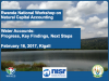 Presentation at Rwanda National Workshop on Natural Capital Accounting Water Accounts: Progress, Key Findings, Next Steps