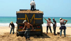 Sand extraction in Morocco