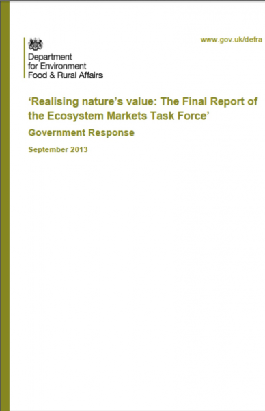 UK DEFRA Report on Nature's Value